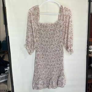 VICI smocked floral mini dress